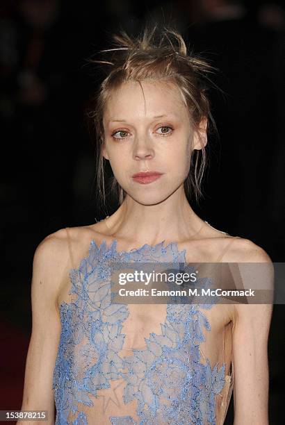 Antonia Campbell-Hughes attends the Premiere of "Frankenweenie" at the opening of the BFI London Film Festival at Odeon Leicester Square on October...