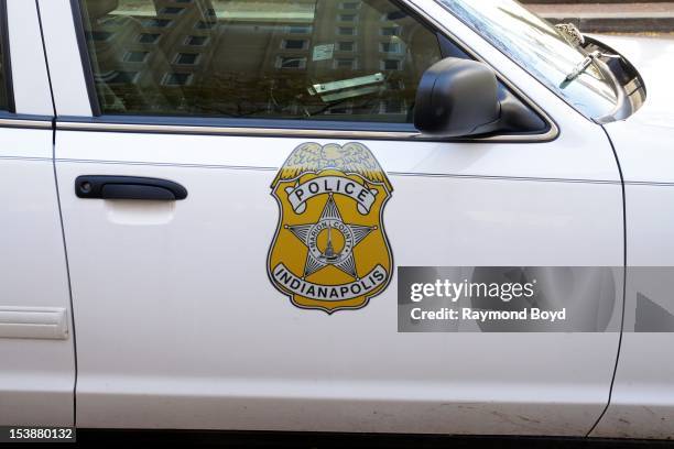 An Indianapolis Police Car, sits in Monument Circle, in Indianapolis, Indiana on SEPTEMBER 30, 2012.