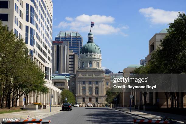 Indiana State Capitol Building, as photographed from the Indiana Government Center, in Indianapolis, Indiana on SEPTEMBER 30, 2012.