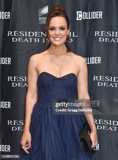 Erin Cahill attends the Screening Of Sony Pictures Home Entertainment's "Resident Evil: Death Island" at The London West Hollywood at Beverly Hills...