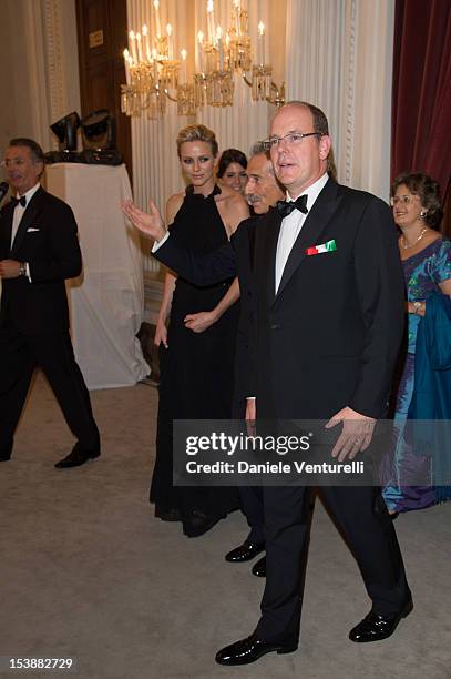 Prince Albert of Monaco and princess Charlene of Monaco attend the 2012 Ballo del Giglio at Palazzo Pitti on October 10, 2012 in Florence, Italy.