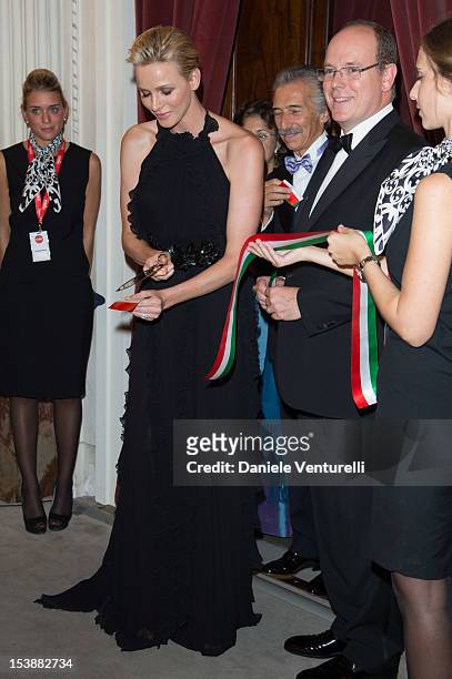 Prince Albert of Monaco and princess Charlene of Monaco attend the 2012 Ballo del Giglio at Palazzo Pitti on October 10, 2012 in Florence, Italy.