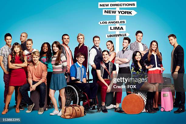 The cast of "Glee," Harry Shum Jr., Jenna Ushkowitz, Mark Salling, Heather Morris, Chord Overstreet, Amber Riley, Melissa Benoist, Jacob Artist,...