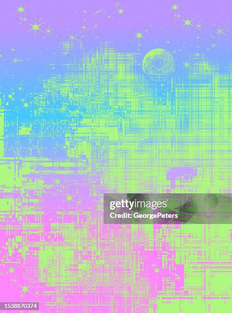 futuristic abstract background - star wars stock illustrations