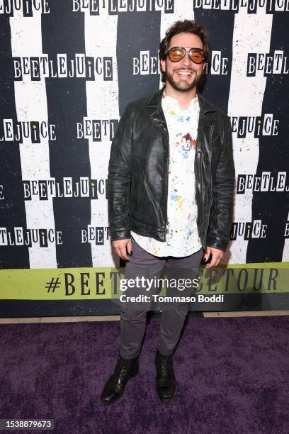 Justin Collette attends opening night of "Beetlejuice" at Pantages Theatre at Hollywood Pantages Theatre on July 12, 2023 in Hollywood, California.