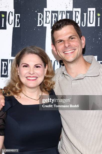 Heather Ayers and Will Burton attend the opening night of "Beetlejuice" at Hollywood Pantages Theatre at Hollywood Pantages Theatre on July 12, 2023...