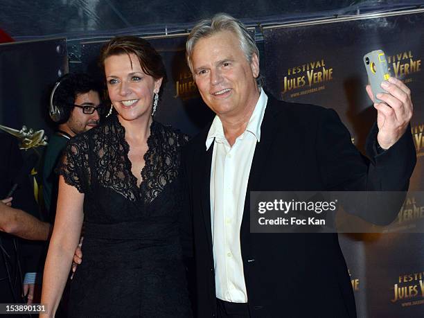 Amanda Tapping and Richard Dean Anderson attend the Jules Vernes Awards 20th Anniversay Ceremony - 'Tribute To Richard Dean Anderson' at the Grand...