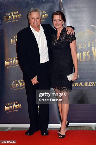 Richard Dean Anderson and Amanda Tapping attend the Jules Vernes Awards 20th Anniversay Ceremony - 'Tribute To Richard Dean Anderson' at the Grand...