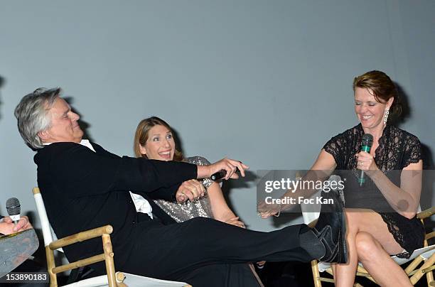 Richard Dean Anderson, an interpreter and Amanda Tapping attend the Jules Vernes Awards 20th Anniversay Ceremony - 'Tribute To Richard Dean Anderson'...