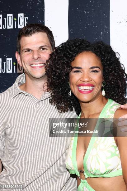 Will Burton and Britney Coleman attend the opening night of "Beetlejuice" at Hollywood Pantages Theatre at Hollywood Pantages Theatre on July 12,...