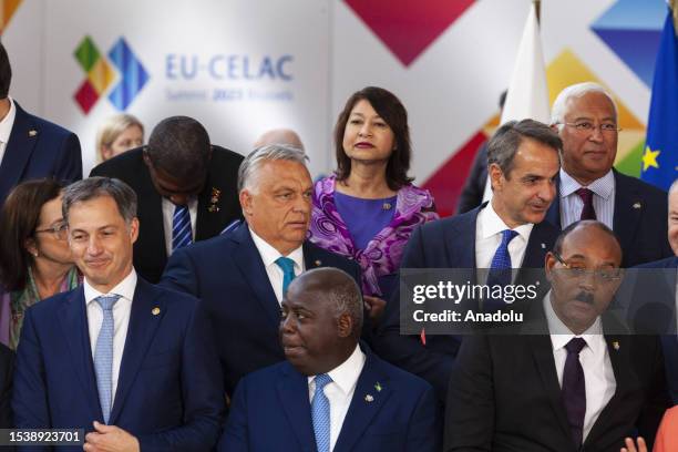 Leaders and officials arrive for the family photos on the first day of a summit of European Union-Community of Latin American and Caribbean States...
