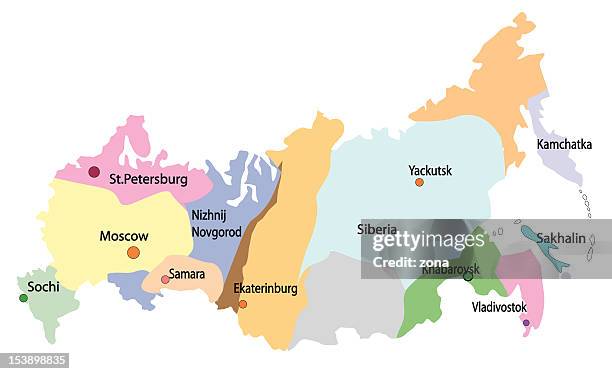 map of russia - sochi stock illustrations