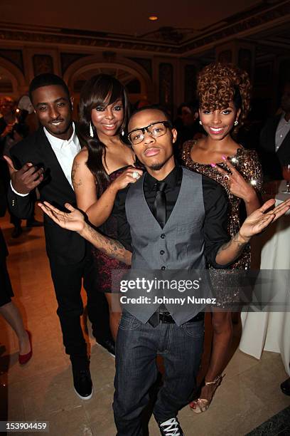 Co-hosts of BET's '106 & Park' Shorty Da Prince, Kimberly 'Paigion' Walker, Bow Wow, and Miss Mykie attend the 2012 Children's Rights Benefit at The...