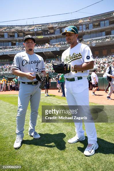Brothers Carlos Perez of the Oakland Athletics and Carlos Perez of News  Photo - Getty Images