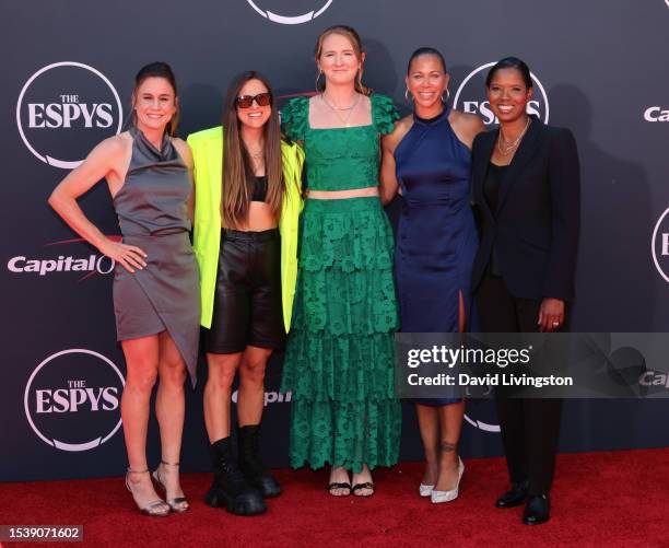 Heather O'Reilly, Stephanie McCaffrey, Sam Mewis, Shannon Boxx, and Briana Scurry of the United States Women's National Soccer Team attend the 2023...