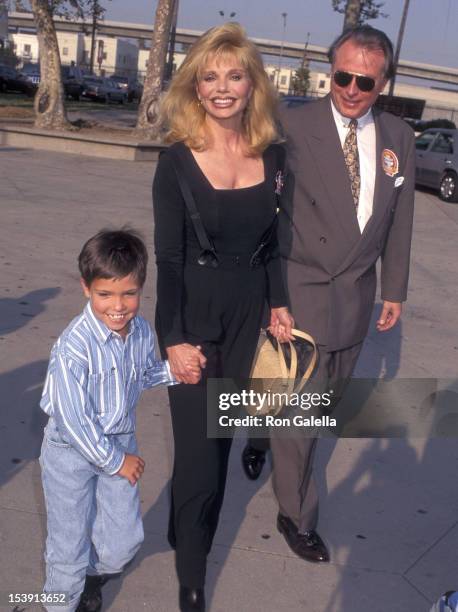 Actress Loni Anderson, boyfriend Geoff Brown and her son Quinton Reynolds attend "The Greatest Show on Earth" Ringling Brothers and Barnum & Bailey...