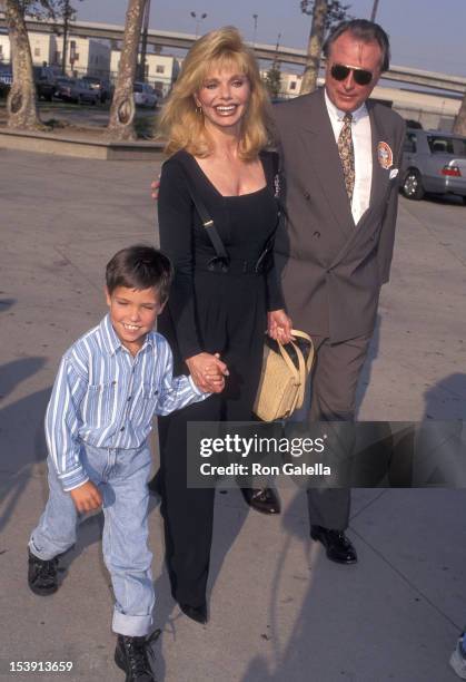 Actress Loni Anderson, boyfriend Geoff Brown and her son Quinton Reynolds attend "The Greatest Show on Earth" Ringling Brothers and Barnum & Bailey...