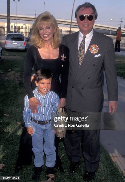 Actress Loni Anderson, boyfriend Geoff Brown and her son Quinton Reynolds attend "The Greatest Show on Earth" Ringling Brothers and Barnum & Bailey...