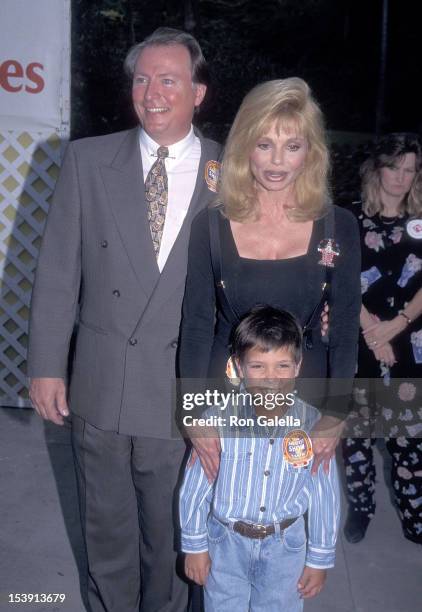 Actress Loni Anderson, boyfriend Geoff Brown and her son Quinton Reynolds attend "The Greatest Show on Earth" Ringling Brothers and Barnum & Bailey...