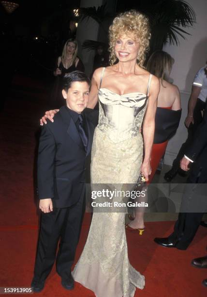 Actress Loni Anderson and son Quinton Reynolds attend the 28th Annual American Film Institute Lifetime Achievement Award Salute to Harrison Ford on...