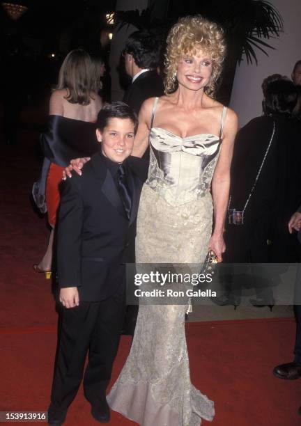 Actress Loni Anderson and son Quinton Reynolds attend the 28th Annual American Film Institute Lifetime Achievement Award Salute to Harrison Ford on...