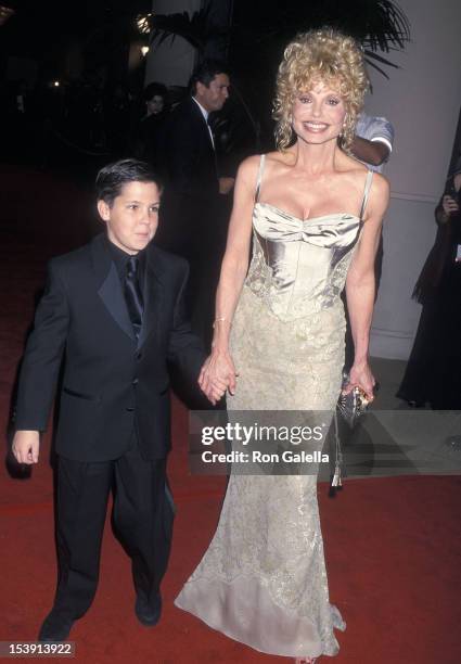 Actress Loni Anderson and son Quinton Reynolds attend the 28th Annual American Film Institute Lifetime Achievement Award Salute to Harrison Ford on...