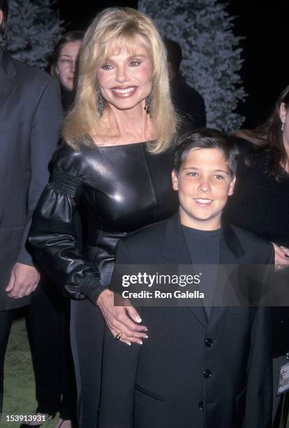 Actress Loni Anderson and son Quinton Reynolds attend "The Grinch" Universal City Premiere on November 8, 2000 at the Universal Amphitheatre in...