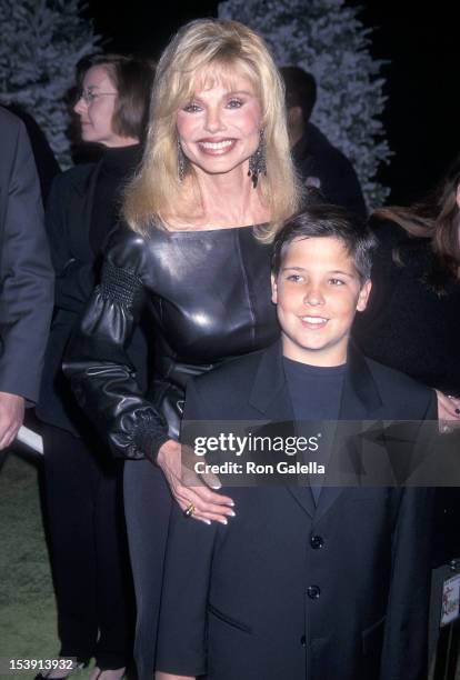 Actress Loni Anderson and son Quinton Reynolds attend "The Grinch" Universal City Premiere on November 8, 2000 at the Universal Amphitheatre in...