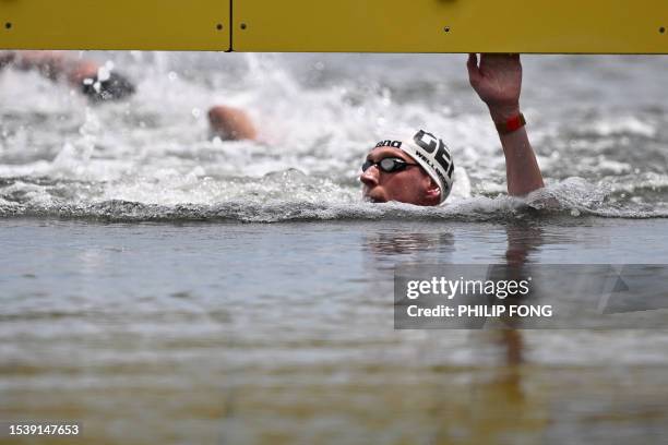 Floating Finish Line Swimming Finish Line Photos and Premium High Res Pictures - Getty Images