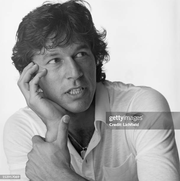 Pakistani cricketer Imran Khan, circa 1985. In 1996, he became the founder and chairman of Pakistan's political party Tehreek-e-Insaf .