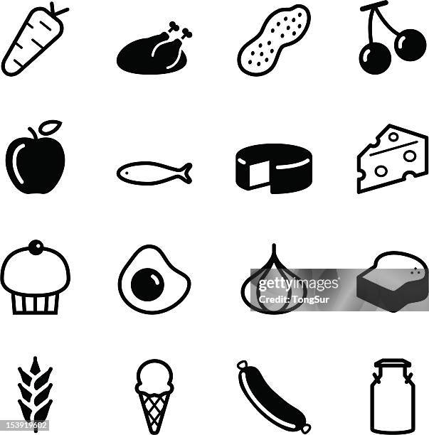 food icons - turkey bird icon stock illustrations