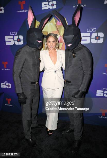 Ivette Machin is seen at Telemundo's "Los 50" VIP preview event on July 17, 2023 in Miami, Florida.