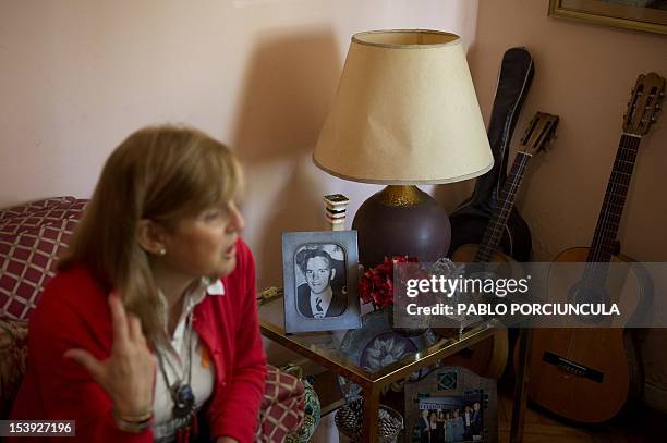 Uruguayan Viven Foundation's secretary, Beatriz Echavarren, sister of Rafael Echavarren, one of the men who died in the 1972 air crash over the...