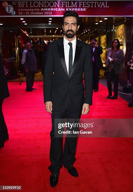 Actor Arjun Rampal attends the "Chakravyuh" premiere during the 56th BFI London Film Festival at the Empire Leicester Square on October 11, 2012 in...