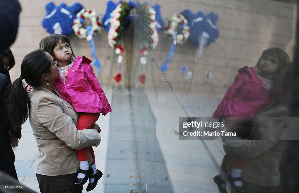 Mayor Bloomberg Attends NYPD Memorial Ceremony In Manhattan's Battery Park