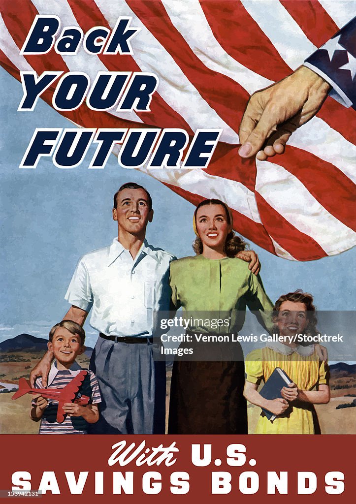 Digitally restored war propaganda poster.