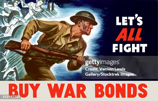 Digitally restored war propaganda poster. Digitally restored war propaganda poster.