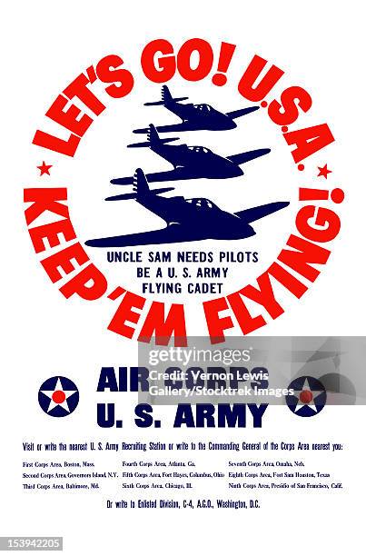digitally restored war propaganda poster. - us air force stock illustrations