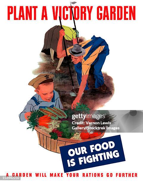 digitally restored war propaganda poster. - child dig history stock illustrations