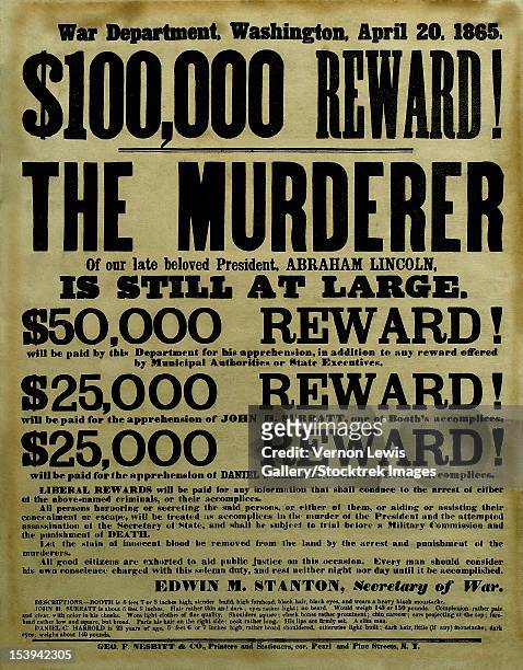 vintage civil war wanted poster. - wanted poster 幅插畫檔、美工圖案、卡通及圖標