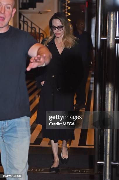 Angelina Jolie is seen leaving her hotel on July 17, 2023 in New York, New York.