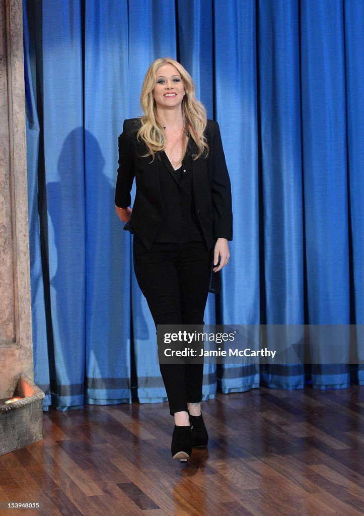 Christina Applegate Visits "Late Night With Jimmy Fallon"