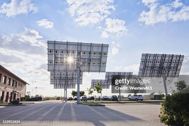 germany, saxony, view of solar panels - saksen stockfoto's en -beelden