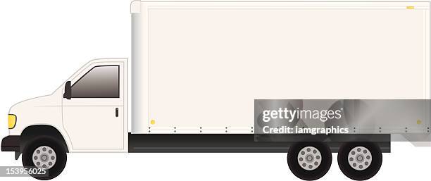cube van - moving van stock illustrations