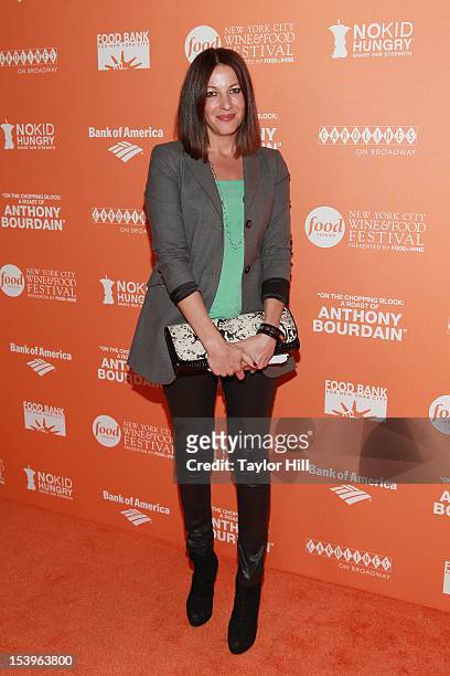 Comedienne Bonnie McFarlane attends On The Chopping Block: A Roast of Anthony Bourdain at Pier Sixty at Chelsea Piers on October 11, 2012 in New York...