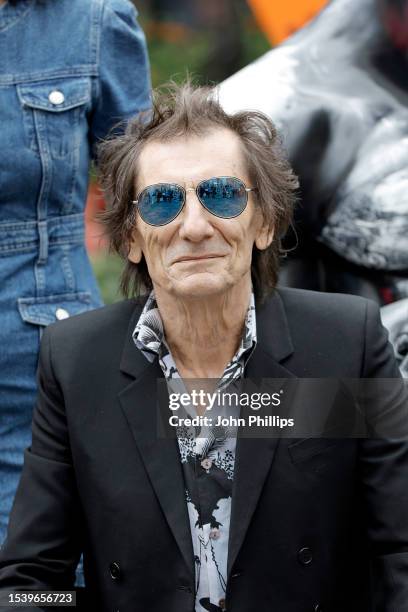 Ronnie Wood is seen at the launch of the Tusk Gorilla Trail at Covent Garden on July 13, 2023 in London, England. The Tusk Gorilla Trail is an...