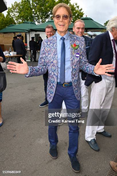 Sir Cliff Richard attends day eleven of the Wimbledon Tennis Championships at All England Lawn Tennis and Croquet Club on July 13, 2023 in London,...