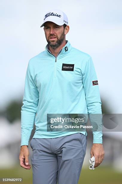 Scott Jamieson of Scotland walks on the 1st hole during Day One of the Genesis Scottish Open at The Renaissance Club on July 13, 2023 in United...