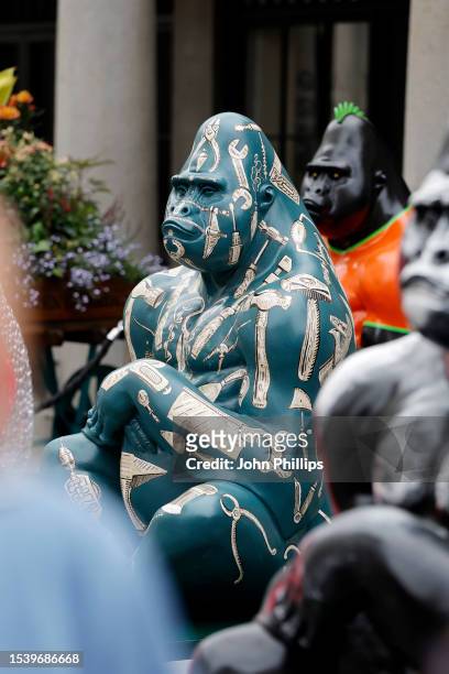 General view at the launch of the Tusk Gorilla Trail at Covent Garden on July 13, 2023 in London, England. The Tusk Gorilla Trail is an immersive art...