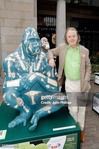 Adam Dant is seen at the launch of the Tusk Gorilla Trail at Covent Garden on July 13, 2023 in London, England. The Tusk Gorilla Trail is an...